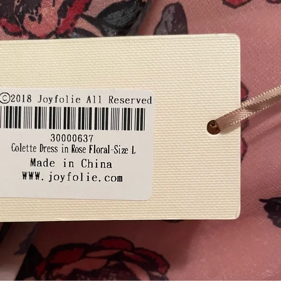 Mia Joy Colette Dress maxi rose floral NWTs ashes of roses  💐 Sz Large JOYFOLIE - Picture 10 of 11